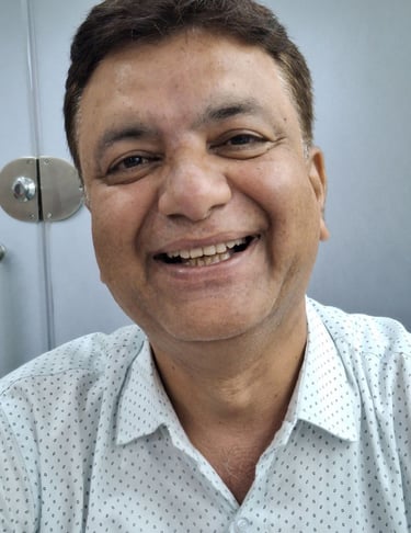 Happy dental patient after clinic visit at Shree Dental Care, Shyamal Ahmedabad