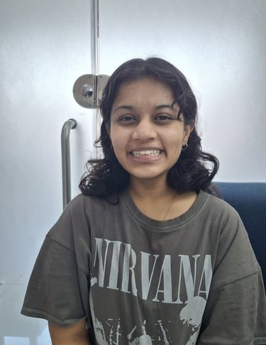 happy patient smiling after aesthetic treatment at shree dental care near shyamal ahmedabad