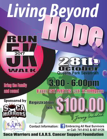 EARS Cancer 5k Run Walk flyer