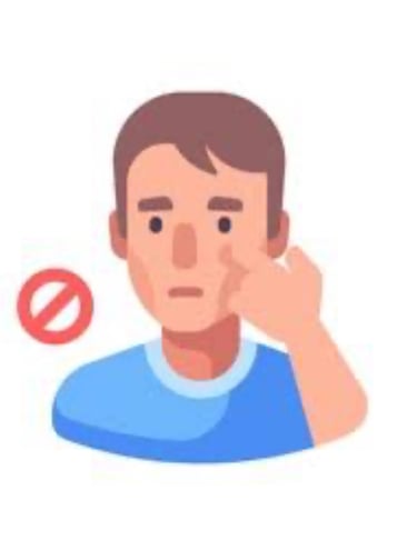 no touching face