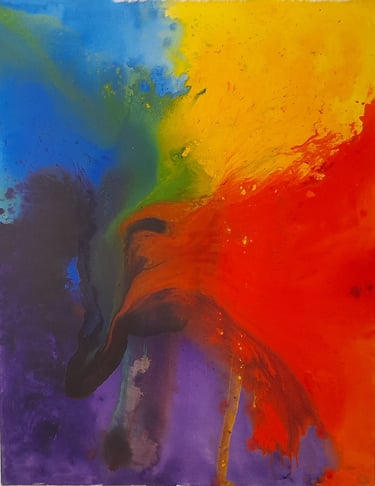 Œuvre abstraite originale – Artiste peintre française – Jacqueline Poitevin – Achat peinture