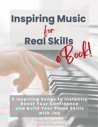 Photo of hand on piano keyboard