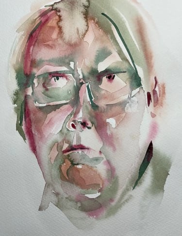 Watercolour: Self portrait