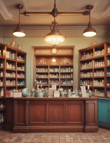 A vibrant display of health and wellness products.