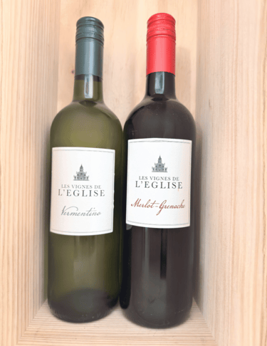 Mobile wine bar package: Vermentino and Merlot & Syrah