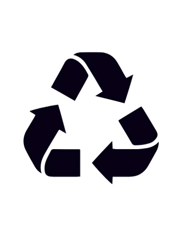 Recycle icon symbolizing sustainable acoustic panels