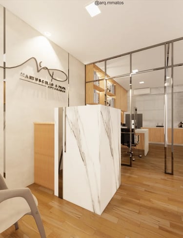 balcão da recepção advogados