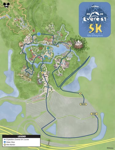 2022 runDisney Expedition Everest 5K Course Map