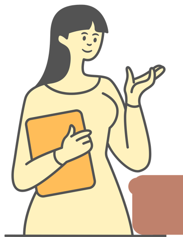 Illustration of a women working