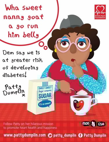 Patty Dumplin with a cup of coffee and too much sugar