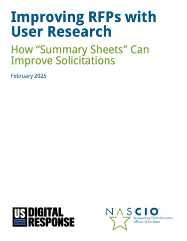 Cover page for USDR NASCIO Research Report