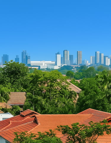 a city skyline with a view of a city skyline Pattaya