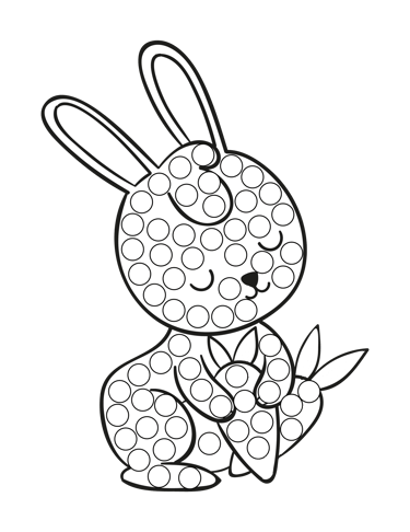 Easter Bunny free dot marker activity
