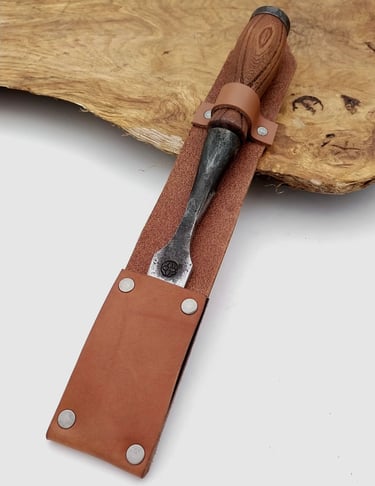 Ciseau à bois à douille étui en cuir