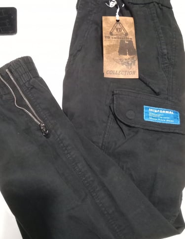 a pair of pants with a tag on it