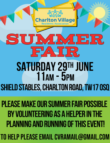CVRA summer fair poster