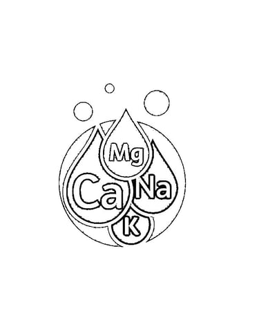 Minerals in water droplet