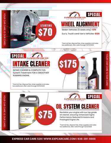 a flyer for a car detailing service