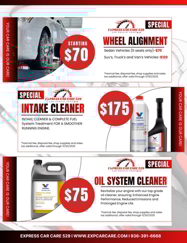 a flyer for a car detailing service