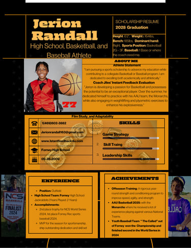 Jerion Randall Player Profile for Forney High School 