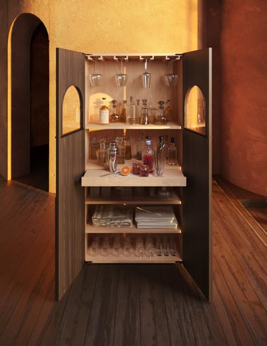 Giulia Sbrogiò | designer - mobile bar - borsato interior - treviso - mobile augusto - cocktail bar - cocktail