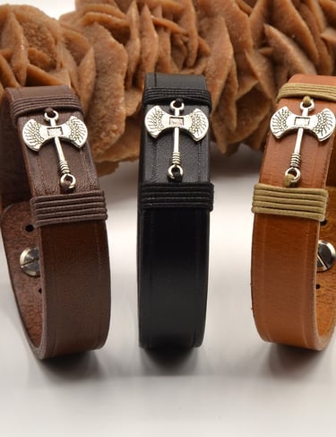 bracelets en cuir style viking
