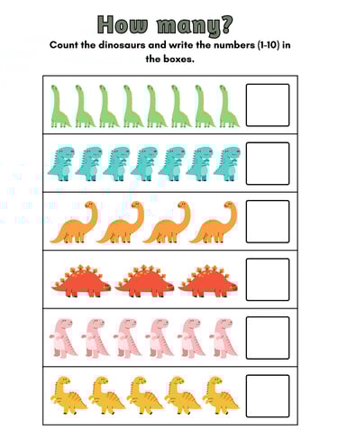 Fun with Numbers Book Page
