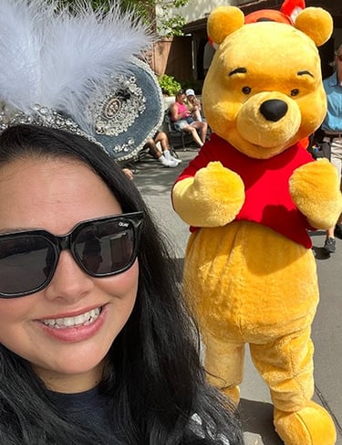 Amanda Bodnar and Winnie the Pooh