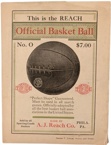 Very early Reach Guide with Basketball advertisements 1915 1910s