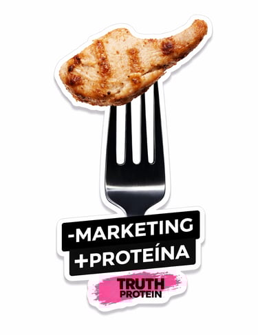 Grilled chicken breast on a fork for Truth Protein marketing campaign.