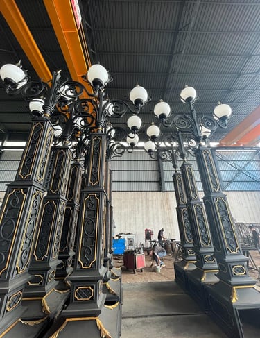 ferforje bahçe lambalar