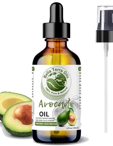 a bottle of avocado oil with avocado