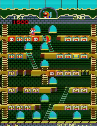 Mr. Do's Castle - Hazardous Ladders