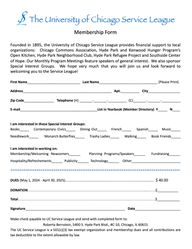 Link to Membership Form