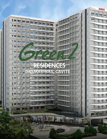 Modern SMDC Green 2 Residences high-rise condominium building in Dasmariñas Cavite.
