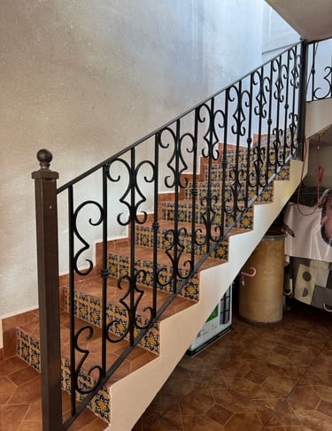 Barandal de herrería minimalista