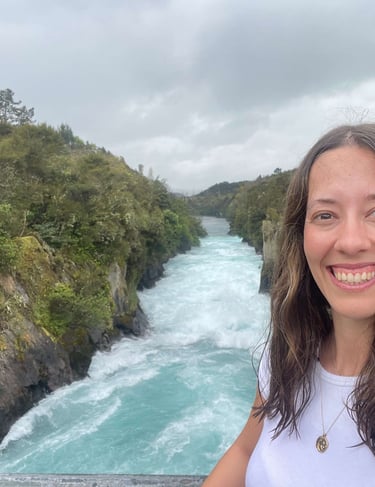 Mar en Huka Falls, Taupo