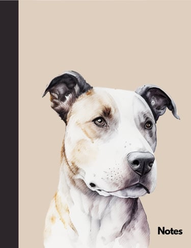 Pitbull Dog watercolor cover