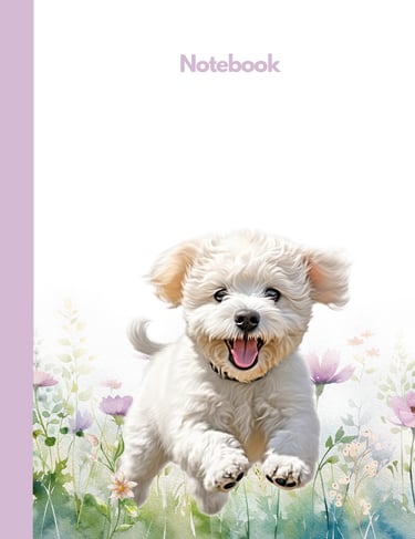 Bichon Frise+ flowers