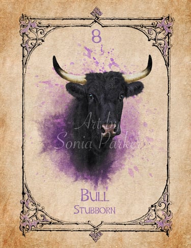 Bull card from the animal spirit oracle deck