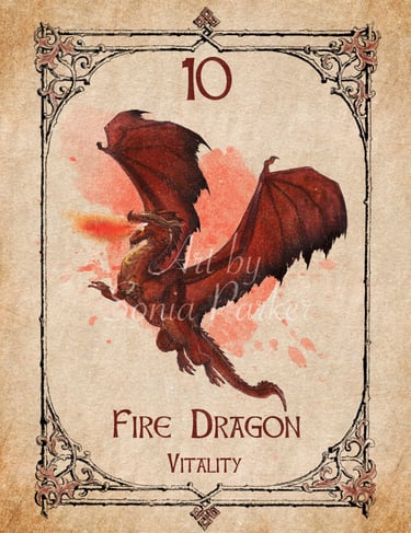Fire Dragon card from the animal spirit oracle deck