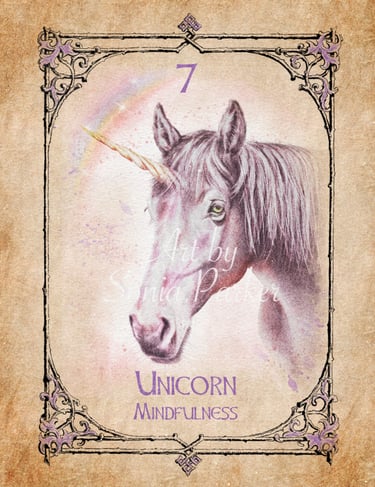 Unicorn card from the animal spirit oracle deck