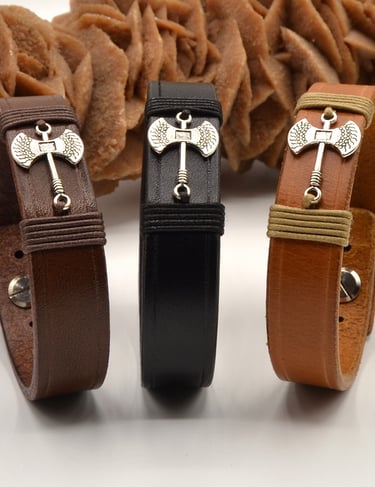 bracelets en cuir style viking