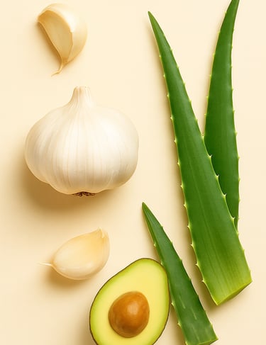 Garlic & Aloe Vera & Avocado