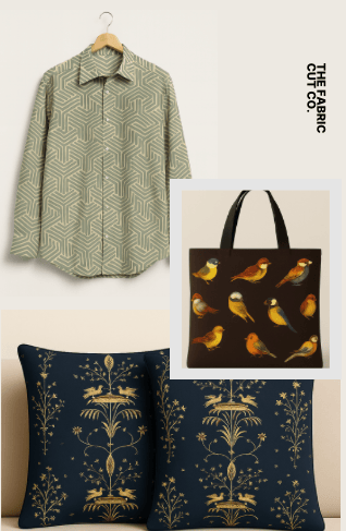 Products created with The Fabric Cut Co. fabric