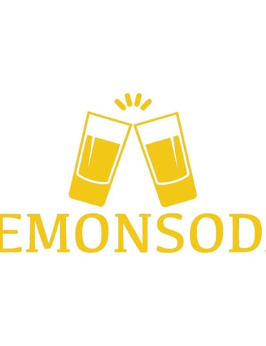 a pair of glasses with a drink and a lemonade