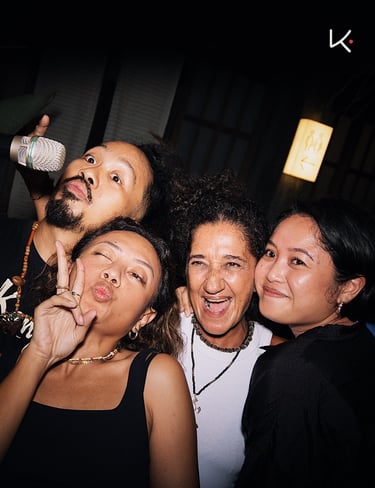 Kenji Ramen Bali vibrant evening atmosphere - izakaya dining with music and entertainment
