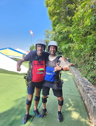 Já com o equipamento, pronto pra decolar !