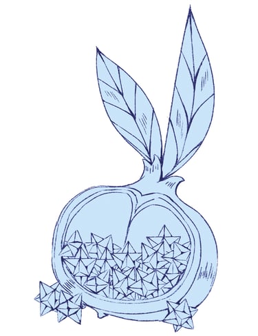 Carte grenade étoilée