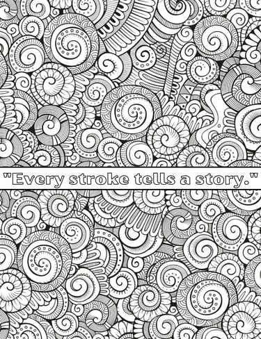 a coloring page with a quote